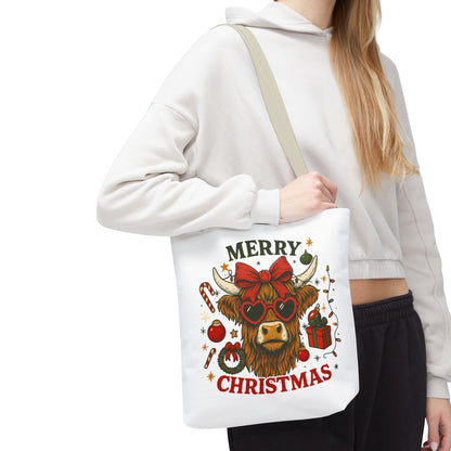 Christmas Cow Tote Bag