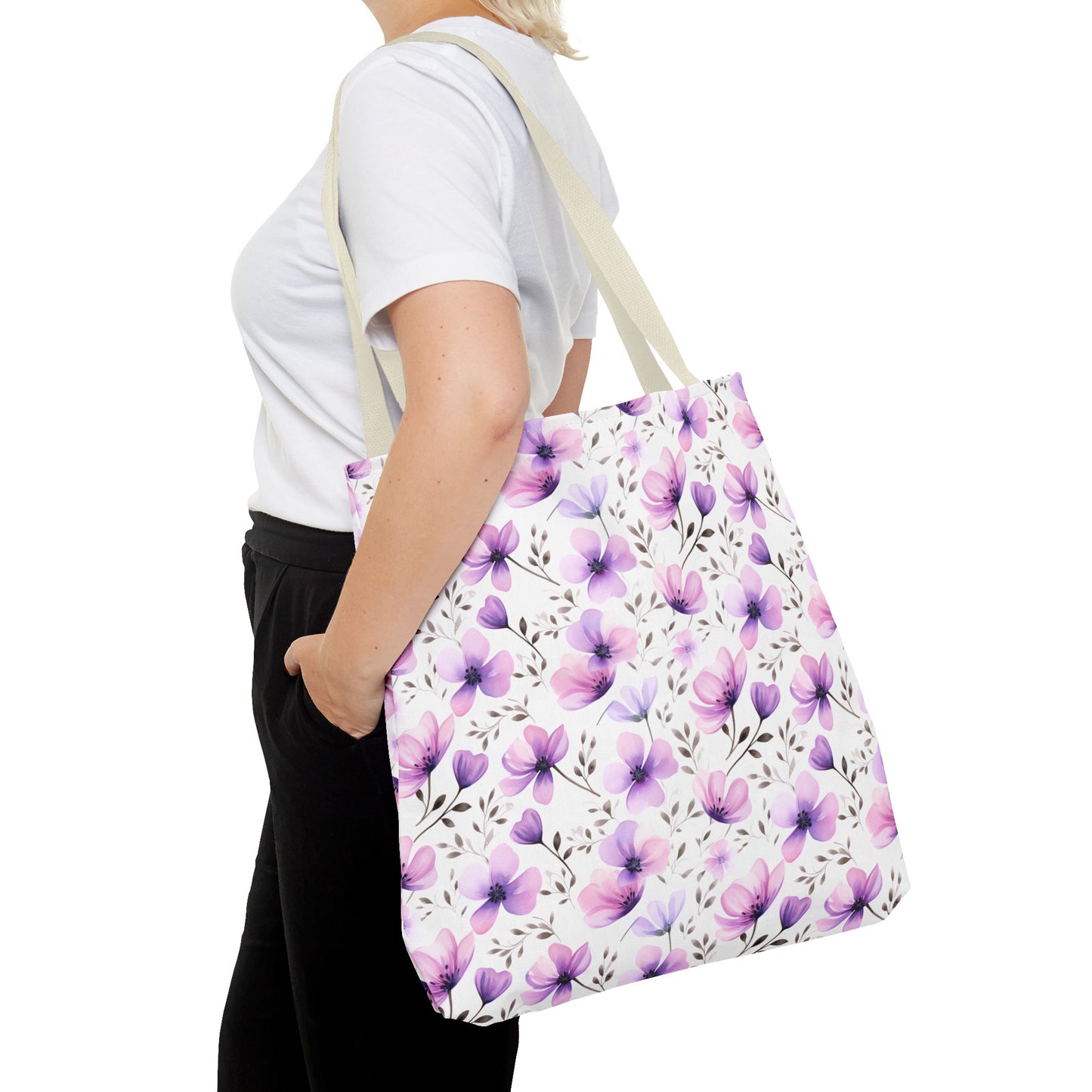 Watercolor Floral Tote Bag