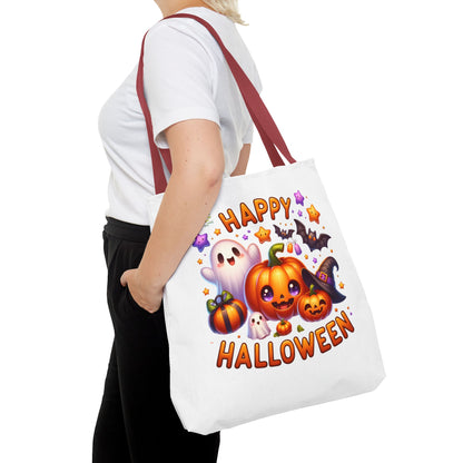 Cute Halloween Ghost Pumpkin Tote Bag