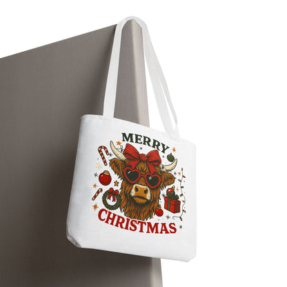 Christmas Cow Tote Bag