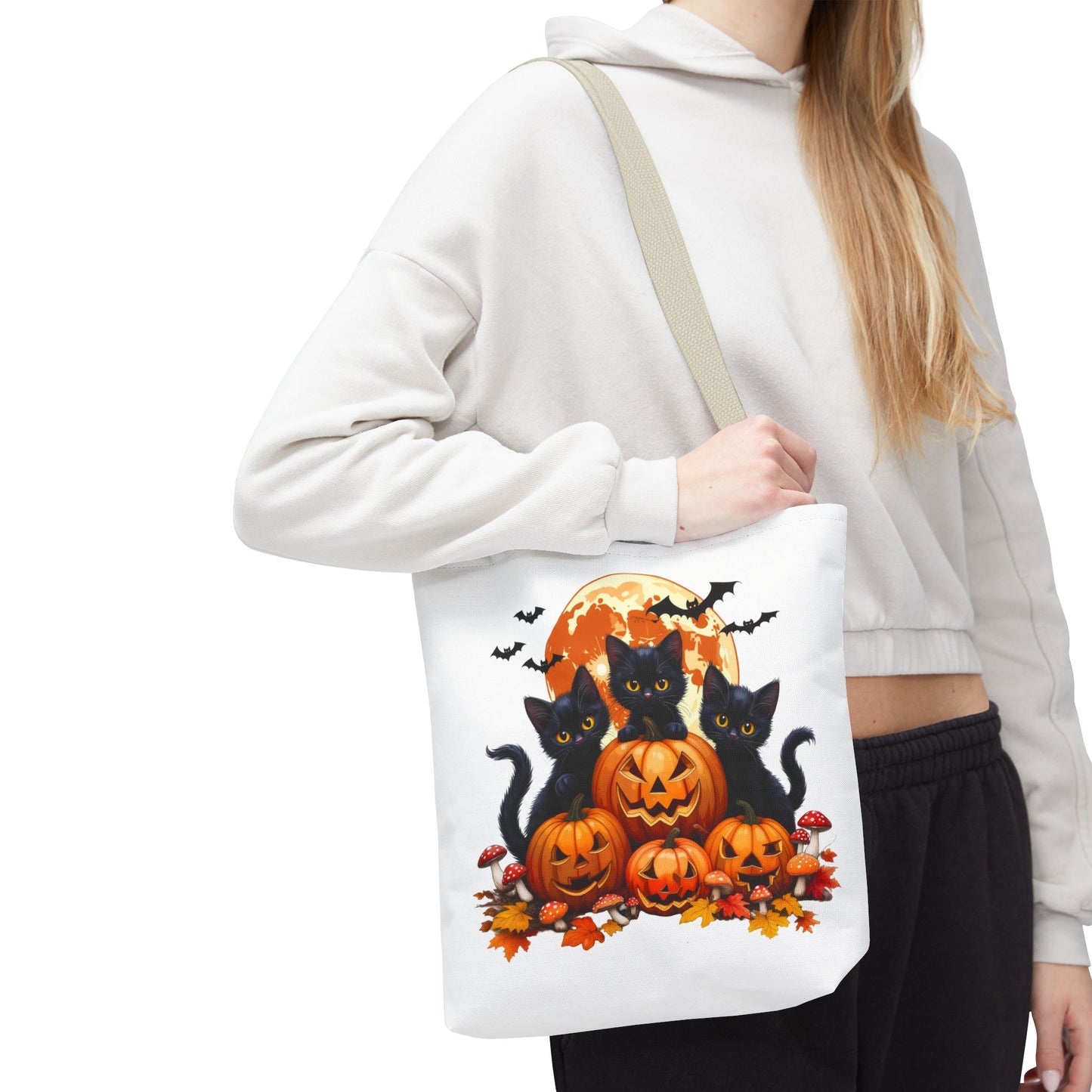 Halloween Cat Tote Bag, Trick or Treat Bag