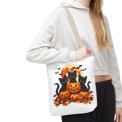 Halloween Cat Tote Bag, Trick or Treat Bag