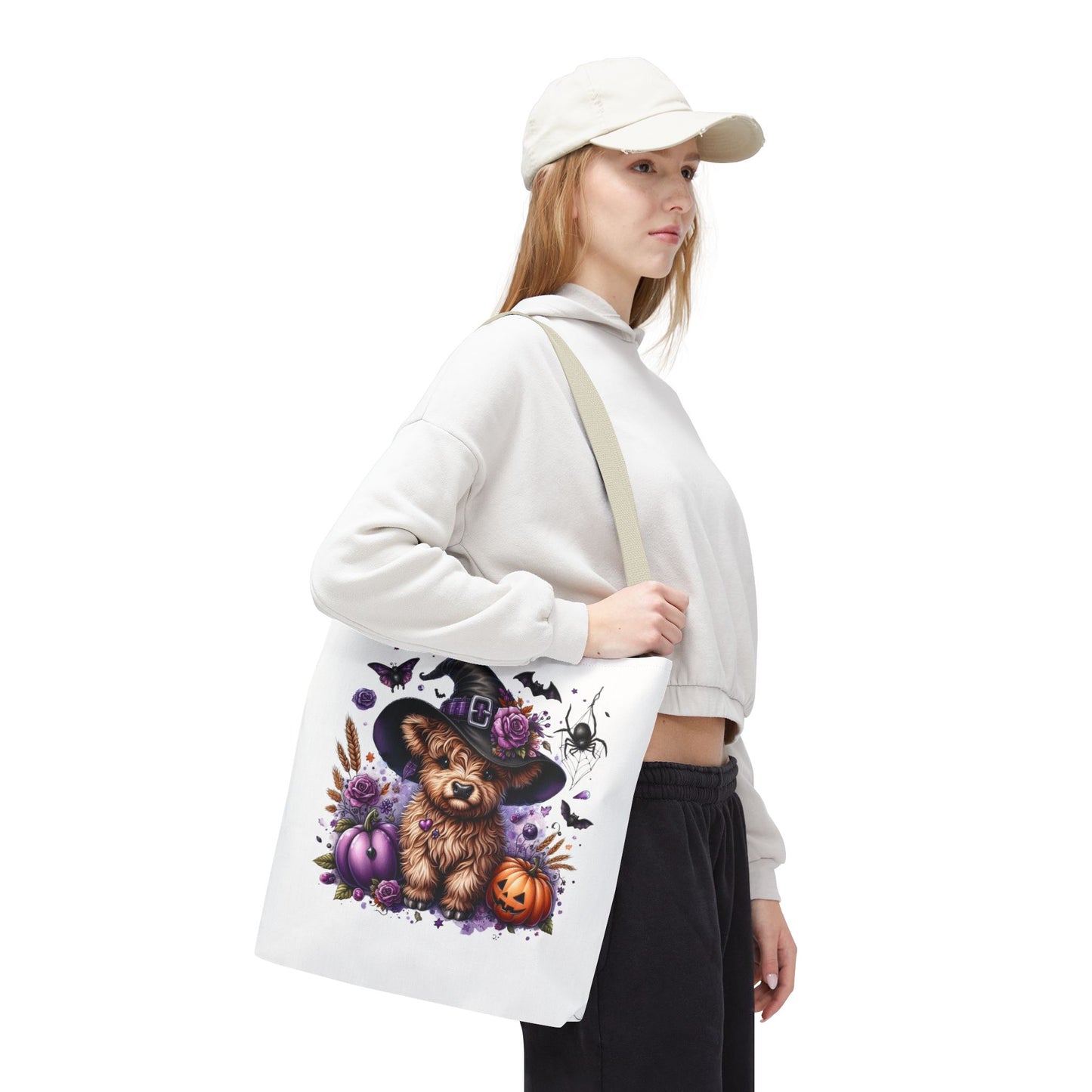 Halloween Cow Witch Tote Bag