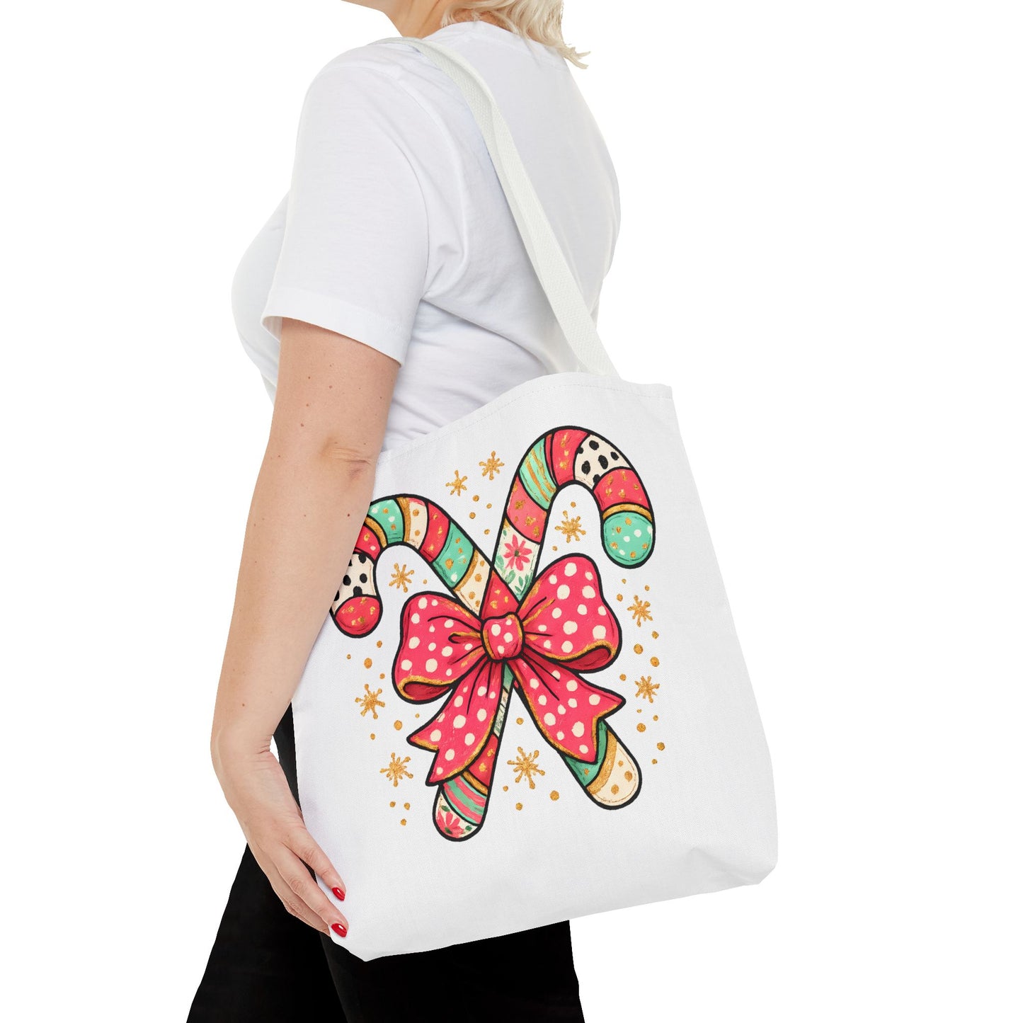 Candy Cane Holiday Tote Bag