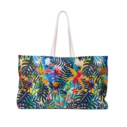 Tropical Leaves Weekender Beach Bag