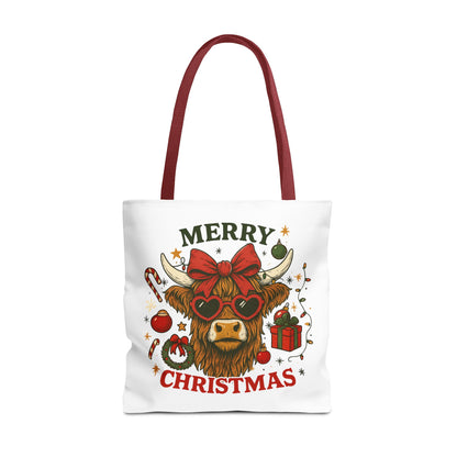 Christmas Cow Tote Bag
