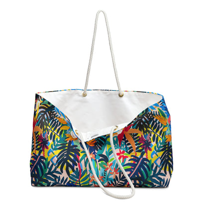 Tropical Leaves Weekender Beach Bag