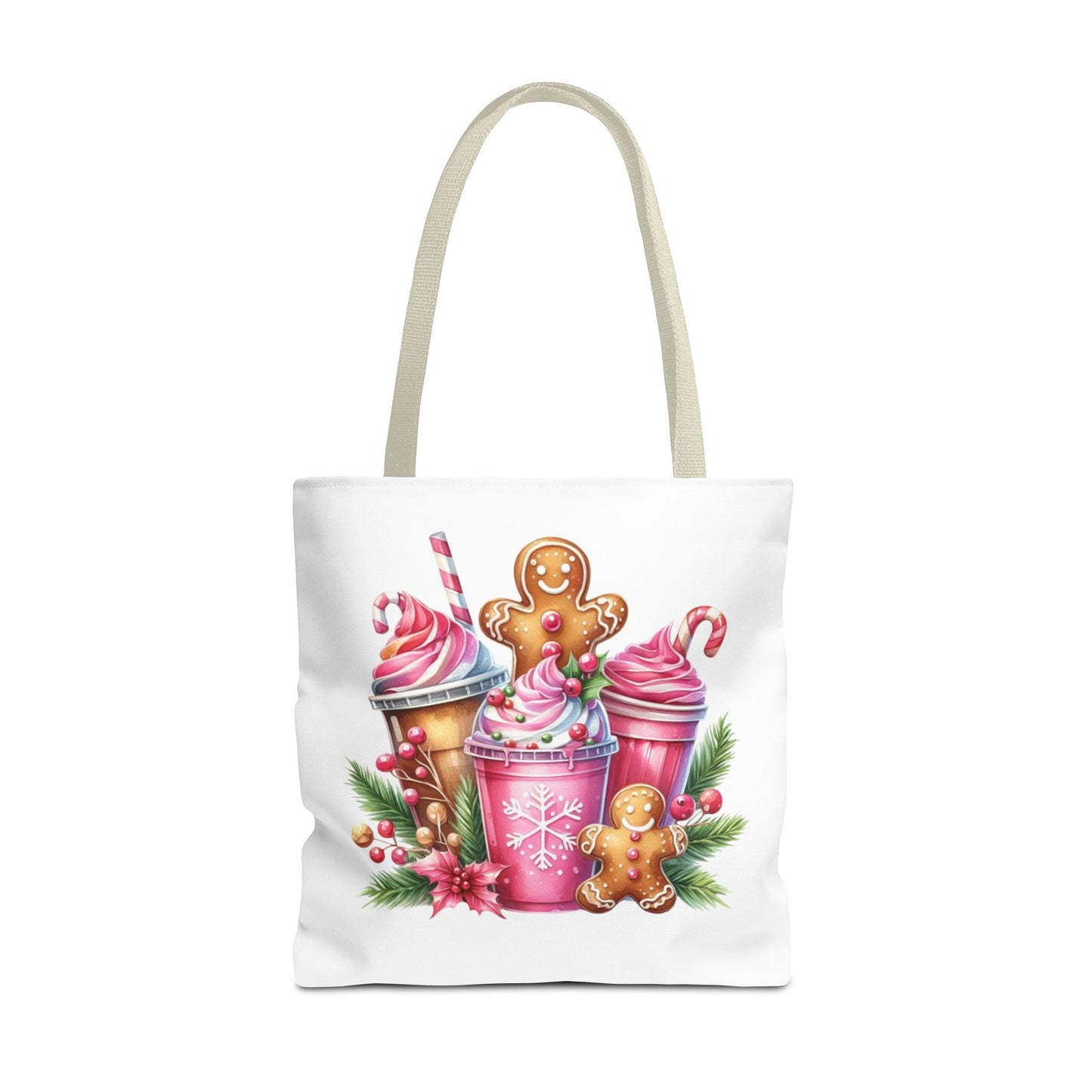 Gingerbread Holiday Tote Bag for Holiday Shopping