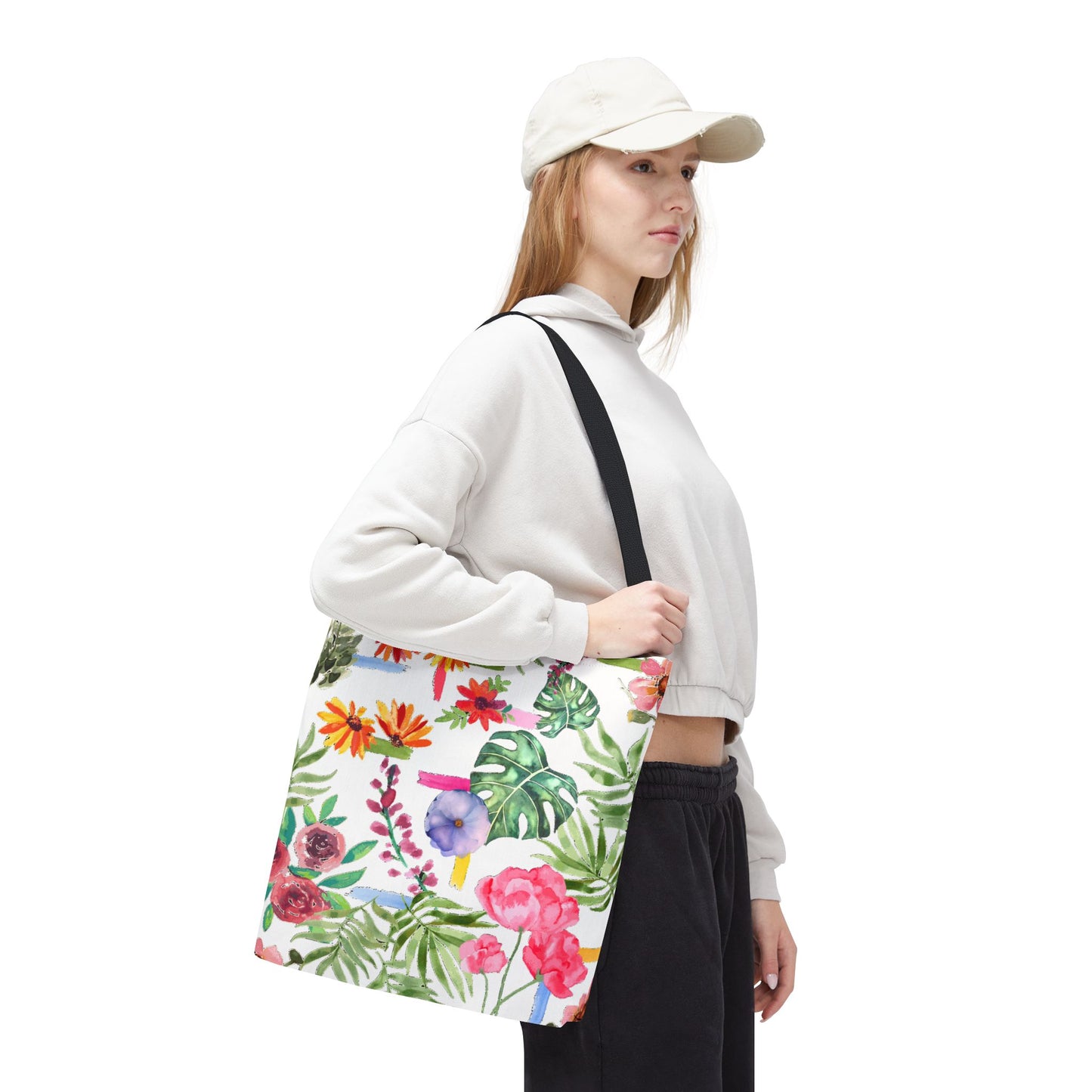 Floral Print Tote Bag
