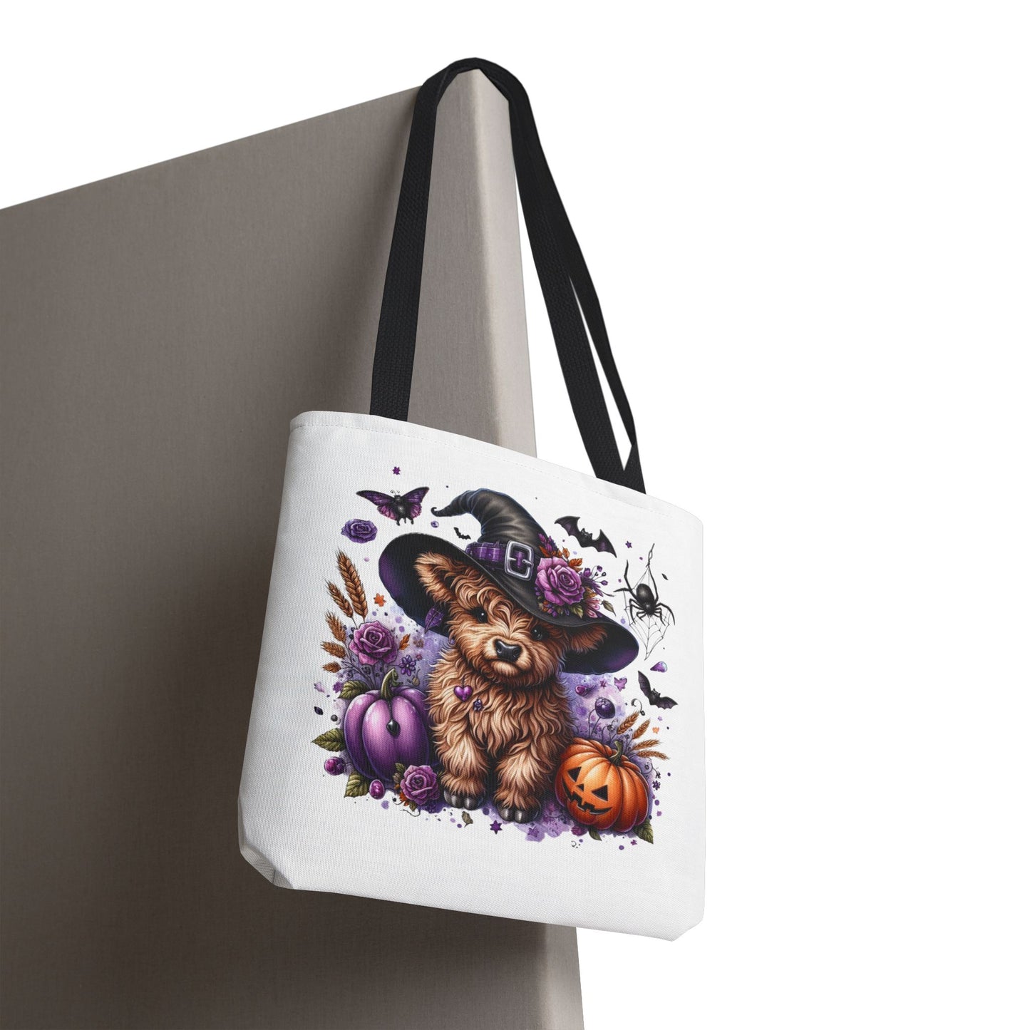 Halloween Cow Witch Tote Bag