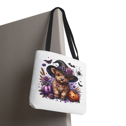 Halloween Cow Witch Tote Bag