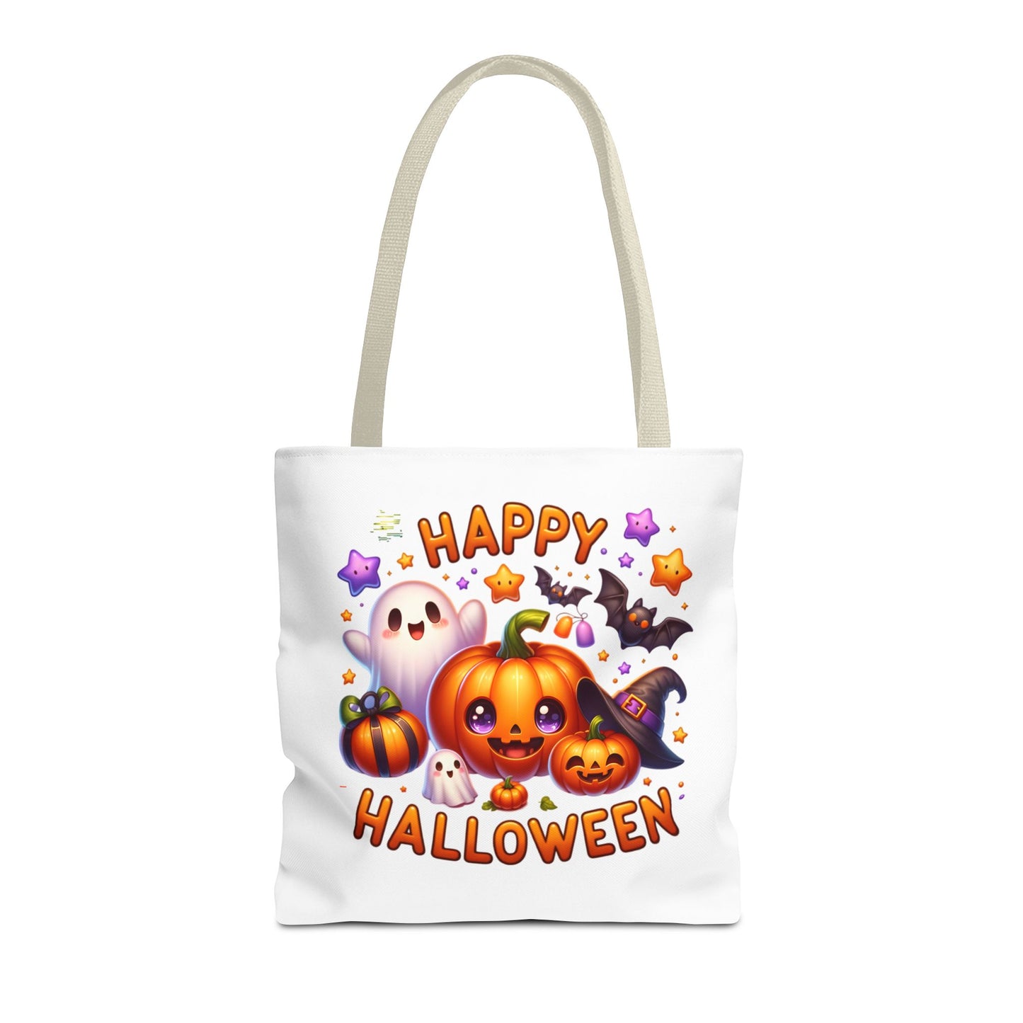 Cute Halloween Ghost Pumpkin Tote Bag