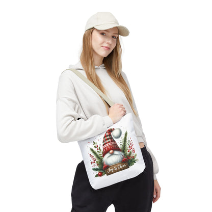 Christmas Gnome Tote Bag - Joy & Cheer Holiday Shopper