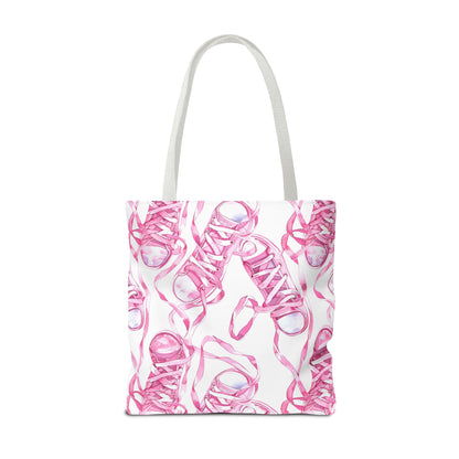Cute Pink Sneakers Tote Bag for the Sports Lover