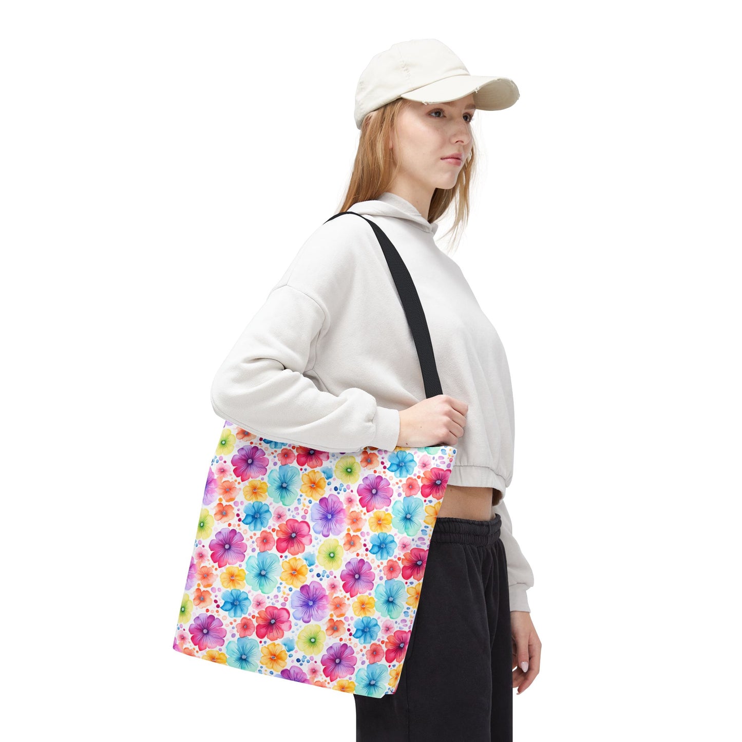 Vibrant Floral Tote Bag, Perfect Gift for Mother's Day, Bright Summer Accessory