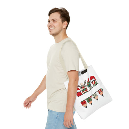 Festive Pencil Reindeer Tote Bag, Holiday Shopping Bag, Christmas Gift Tote, Teacher Appreciation, Winter Decor, Eco-Friendly Bag