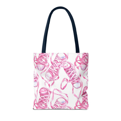 Cute Pink Sneakers Tote Bag for the Sports Lover