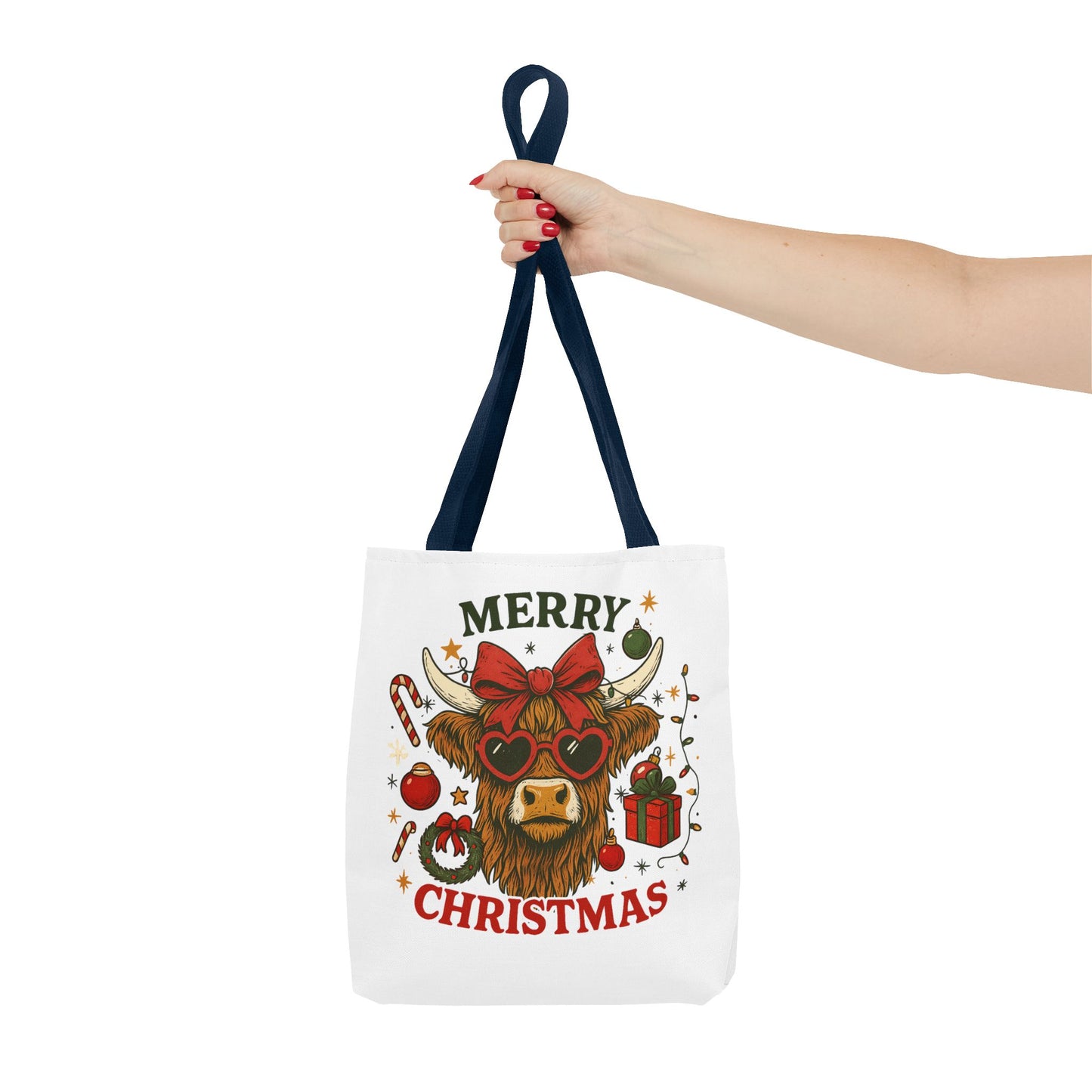 Christmas Cow Tote Bag