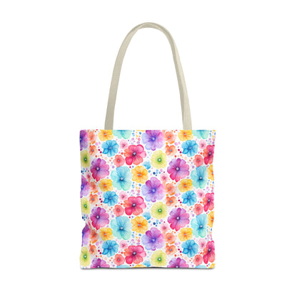 Vibrant Floral Tote Bag, Perfect Gift for Mother's Day, Bright Summer Accessory