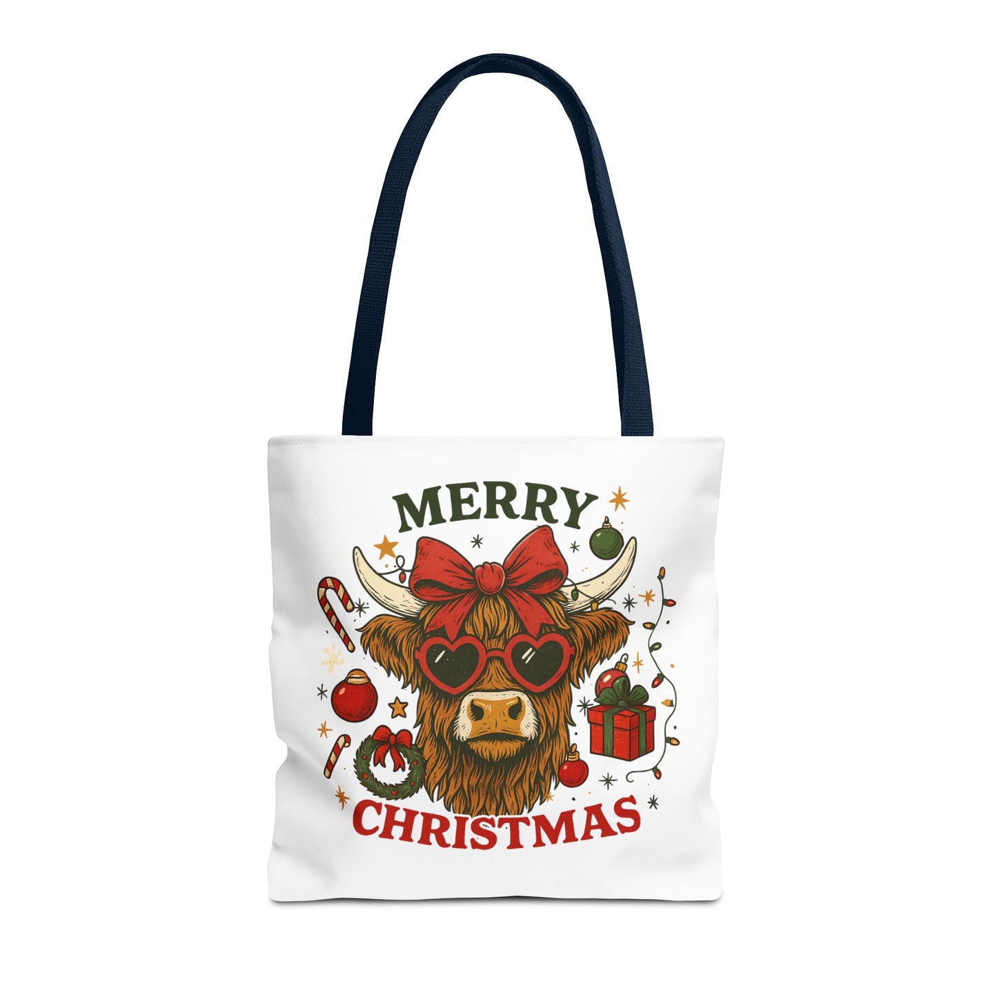 Christmas Cow Tote Bag
