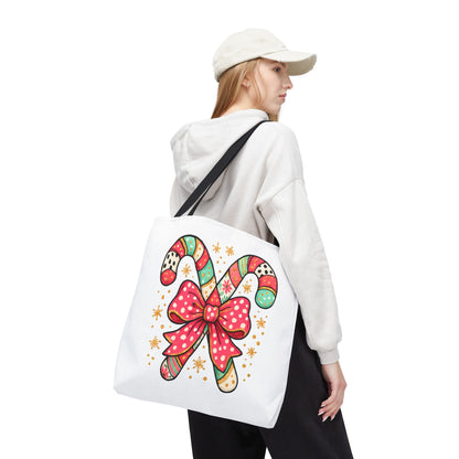 Candy Cane Holiday Tote Bag