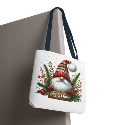 Christmas Gnome Tote Bag - Joy & Cheer Holiday Shopper
