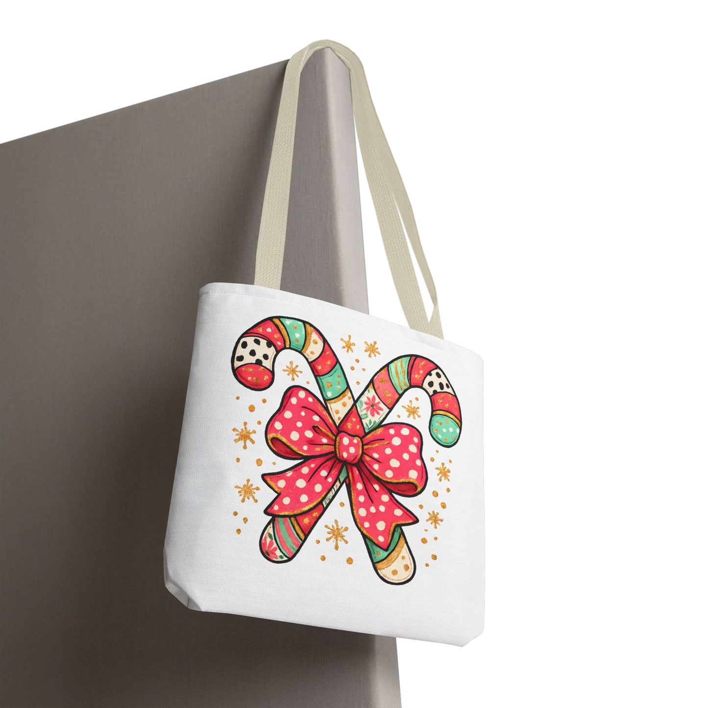 Candy Cane Holiday Tote Bag