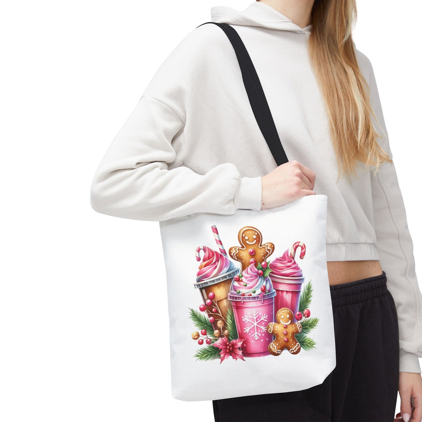 Gingerbread Holiday Tote Bag for Holiday Shopping