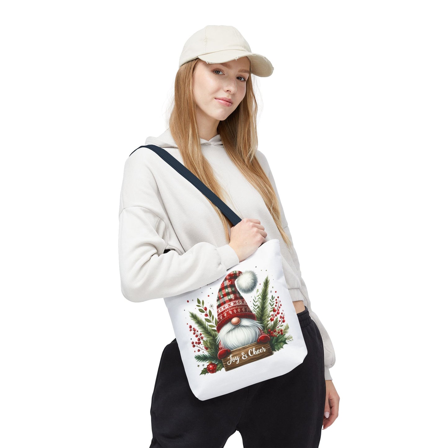 Christmas Gnome Tote Bag - Joy & Cheer Holiday Shopper