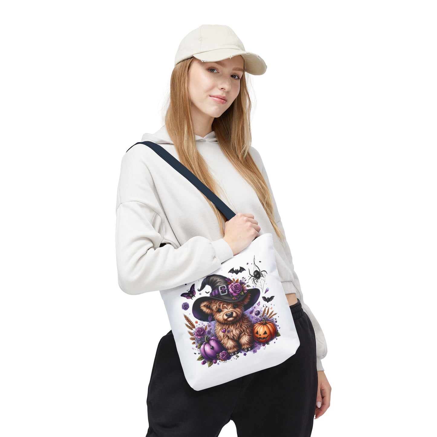 Halloween Cow Witch Tote Bag