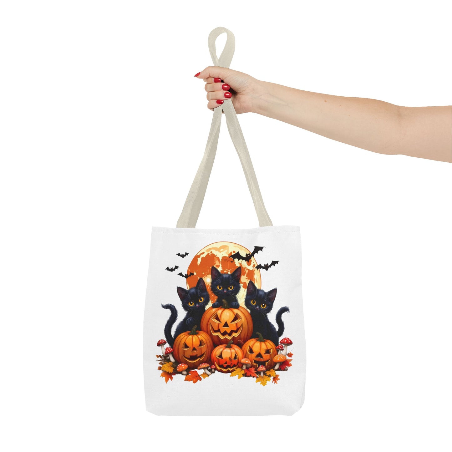 Halloween Cat Tote Bag, Trick or Treat Bag