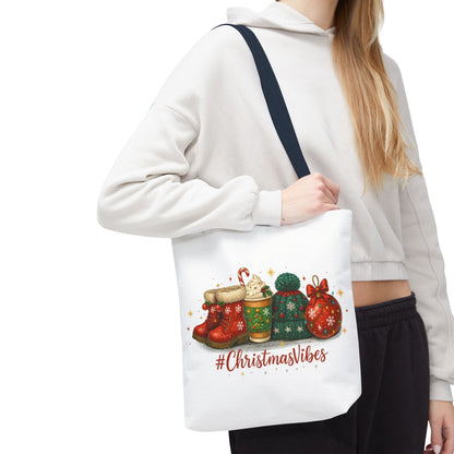 Christmas Vibes Tote Bag for Holiday Shopping