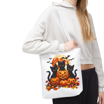 Halloween Cat Tote Bag, Trick or Treat Bag