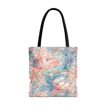 Artistic Tote Bag with a Colorful Swirl Design