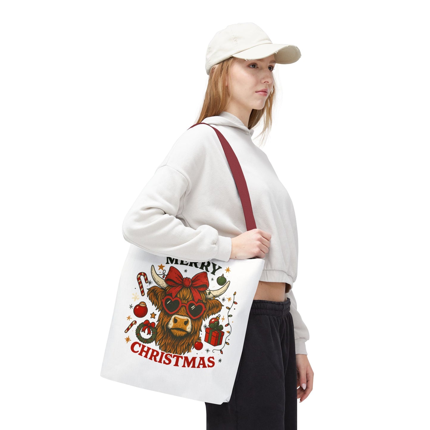 Christmas Cow Tote Bag