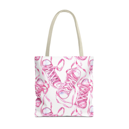 Cute Pink Sneakers Tote Bag for the Sports Lover