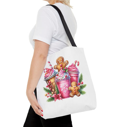 Gingerbread Holiday Tote Bag for Holiday Shopping