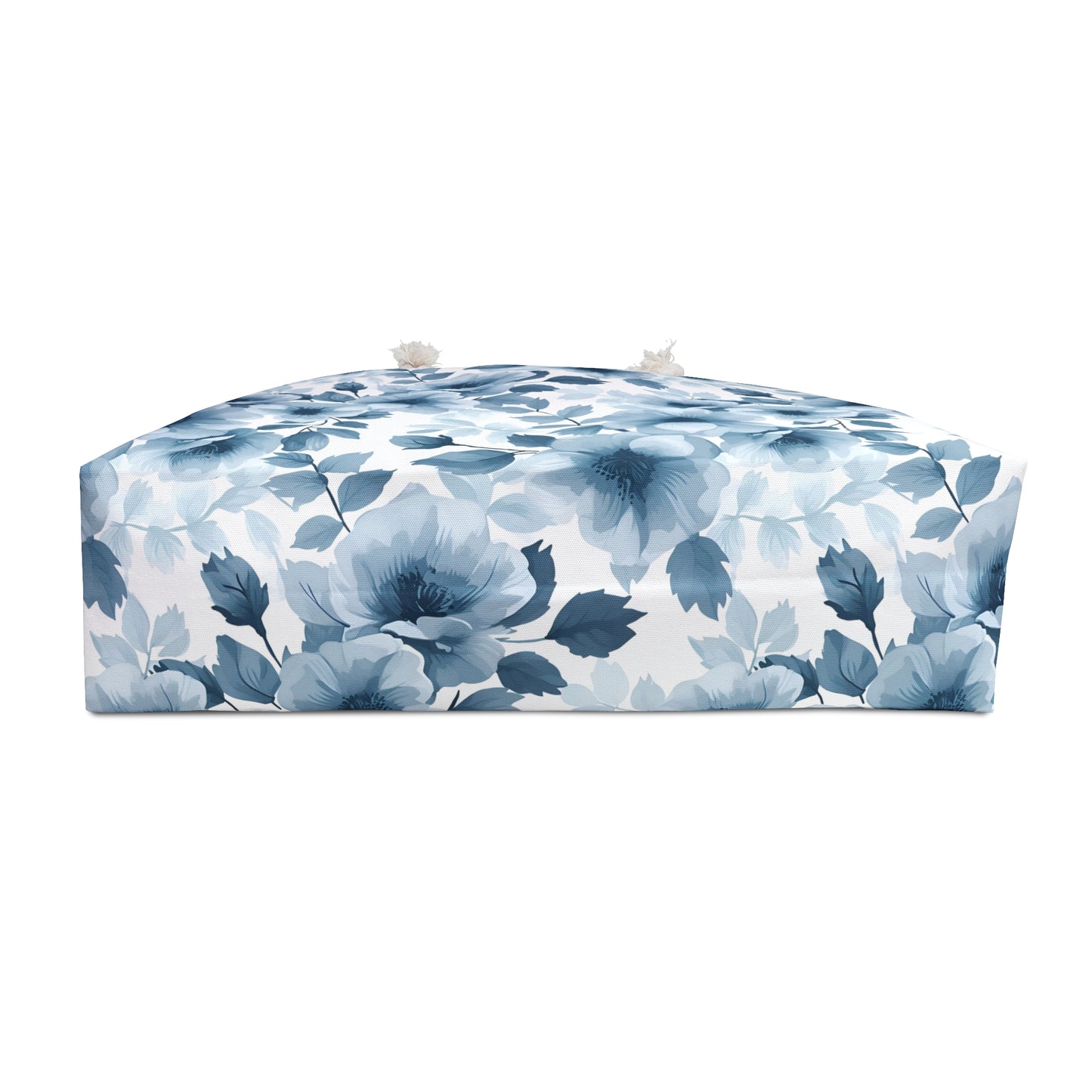 Blue Watercolor Floral Weekender Bag