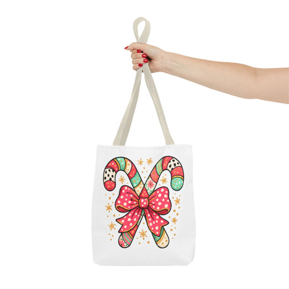 Candy Cane Holiday Tote Bag