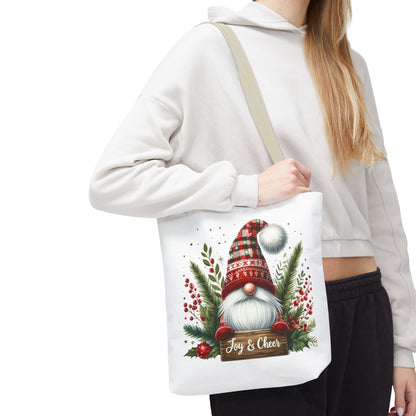 Christmas Gnome Tote Bag - Joy & Cheer Holiday Shopper