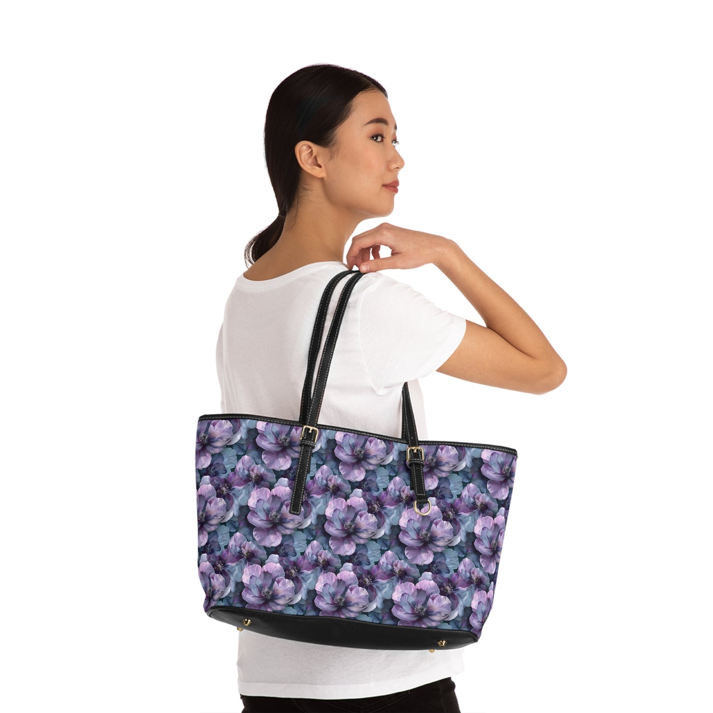 Floral Purple Peony Shoulder Bag