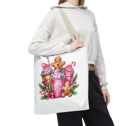 Gingerbread Holiday Tote Bag for Holiday Shopping