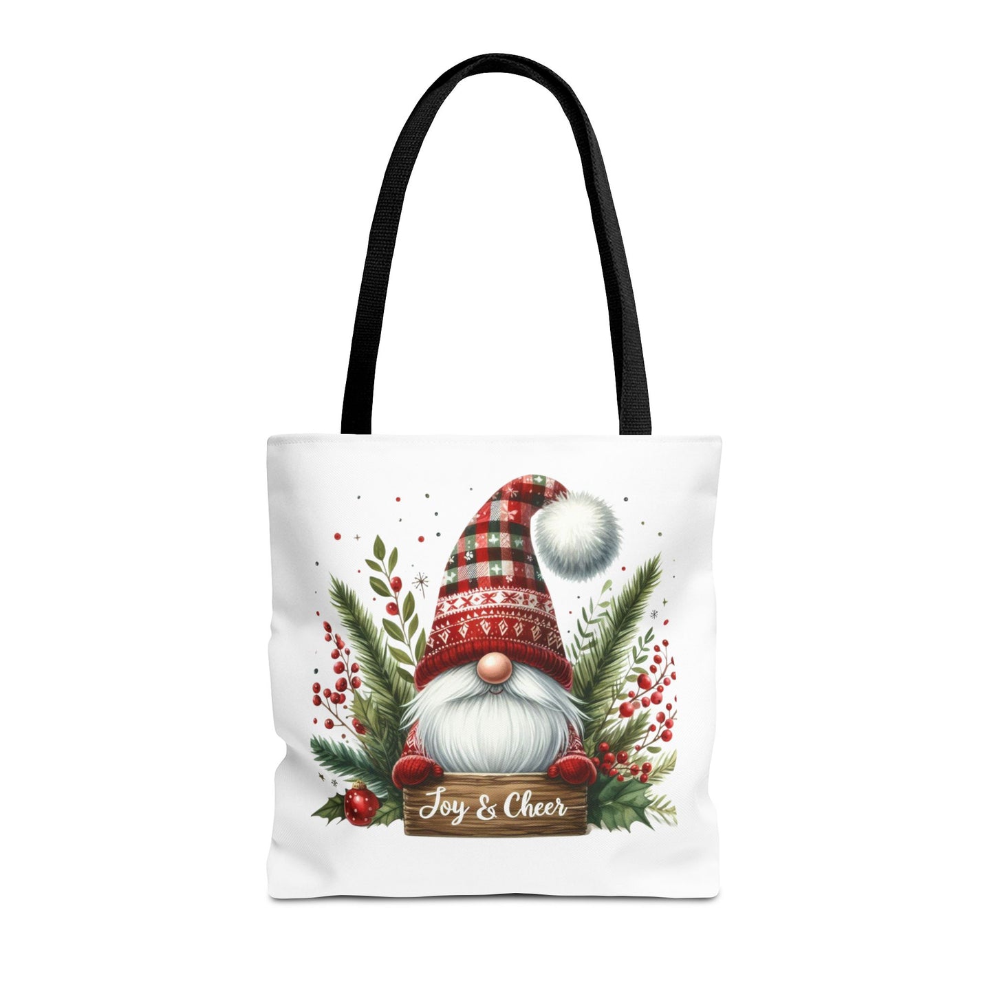 Christmas Gnome Tote Bag - Joy & Cheer Holiday Shopper