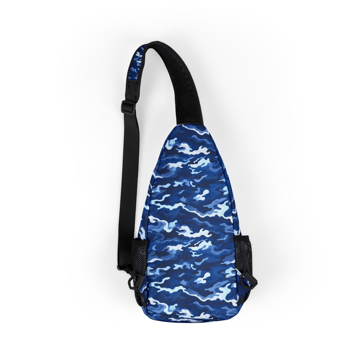Stylish Blue Camo Chest Bag, Perfect for Outdoor Adventures