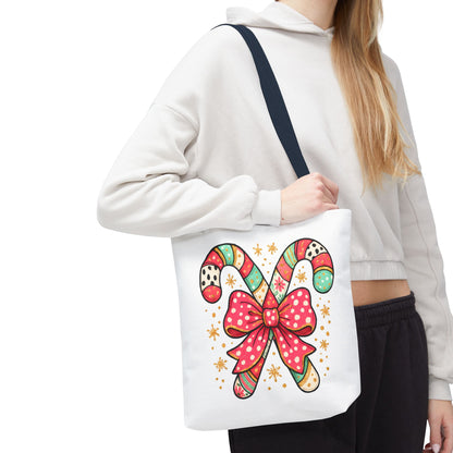 Candy Cane Holiday Tote Bag