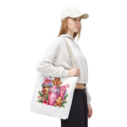 Gingerbread Holiday Tote Bag for Holiday Shopping