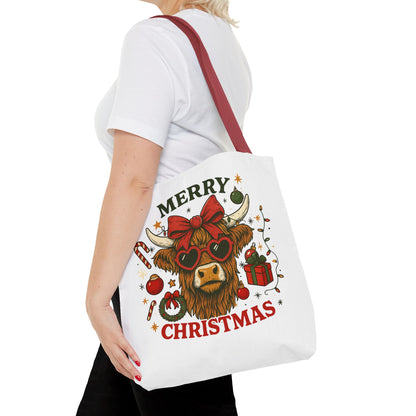 Christmas Cow Tote Bag