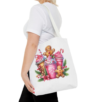 Gingerbread Holiday Tote Bag for Holiday Shopping