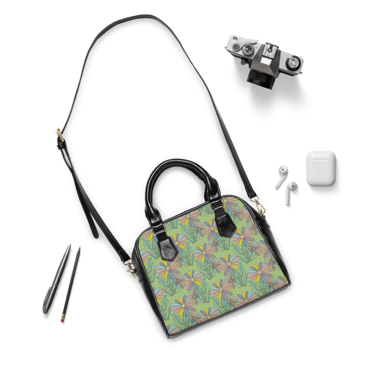 Whimsical Floral Shoulder Handbag