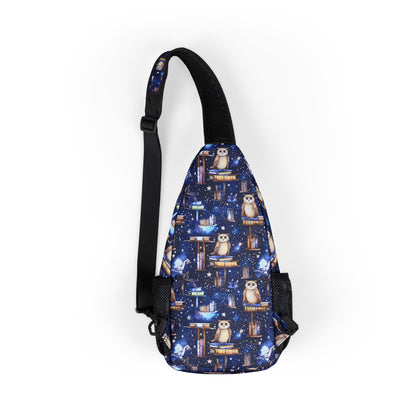 Charming Chest Bag with Wise Owl, Perfect for the Book Lover